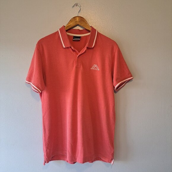 kAPPA Orange Mens Regular Fit Polo Casual Shirt‎ Embroidered Logo Size Large - Picture 2 of 13